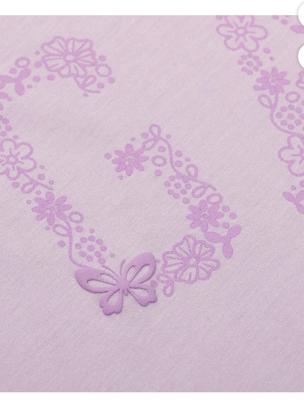GAP Lavender Short-Sleeve Tee with Floral Logo